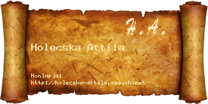 Holecska Attila névjegykártya